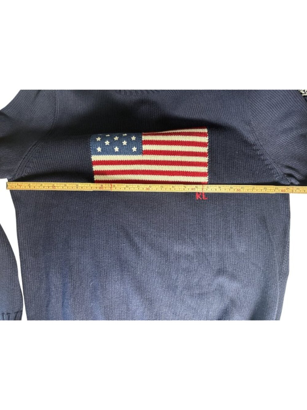 NWT Polo Ralph Lauren Cotton American Flag Regular Fit Crewneck Sweater Sz  XL - Picture 8 of 16